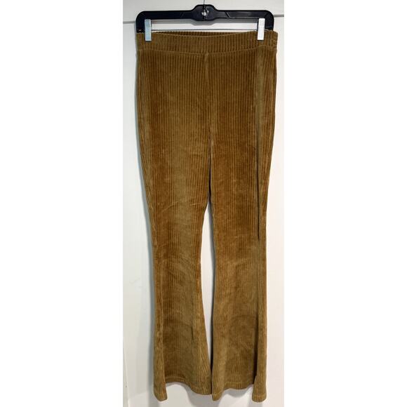 AERIE High Rise Velvety Ribbed Bell Bottom Flare Pants Lounge Pants Size M - Picture 3 of 4